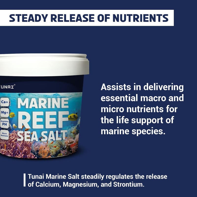 TUNAI Marine Coral Reef Base Aquarium Salt for Marine Fish Aquarium (Particles, 1KG) - Image 2