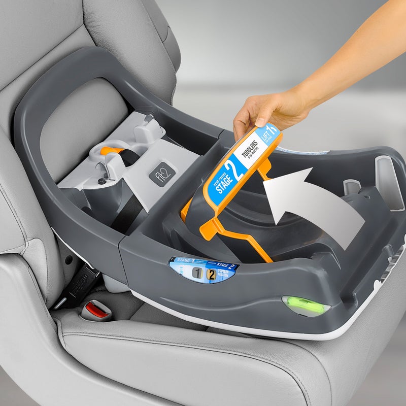 Chicco Fit2 Infant & Toddler Car Seat Base, Stay-in-Car Base for Second Vehicle, Compatible with Chicco Fit2 Car Seat | Anthracite/Grey - Image 2