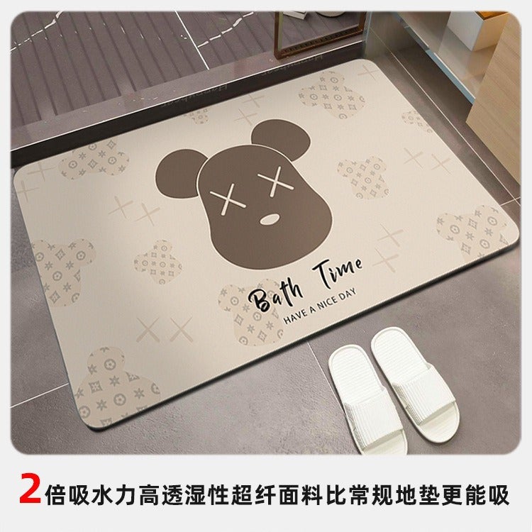 Nordic Bathroom Mat Absorbent Mat Bathroom Door Mat Quick-Drying Entry Door Mat Diatom Mud Non-Slip - Image 4