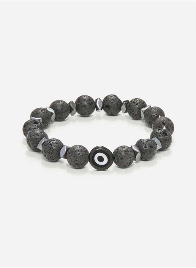 CHRYSOSTOMOS - Handmade Beaded Black Bracelet For Men - Image 1