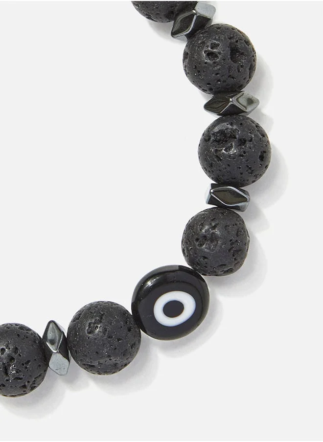 CHRYSOSTOMOS Handmade Beaded Black Bracelet For Men