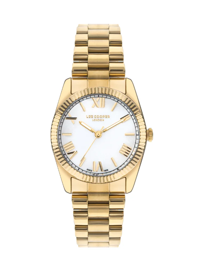 لي كوبر LEE COOPER Women's Analog White Dial Watch - LC07825.120