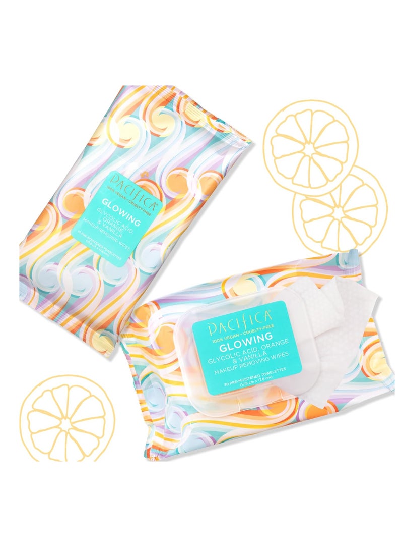 Pacifica Pacifica Makeup Remover Face Wipes - Daily Facial Cleansing & Exfoliating Towelettes - Biodegradable - Organic - w/ Gycolic Acid - Clean Beauty Vegan & Cruelty-Free Dermatologist Tested 30 Count  - Image 3