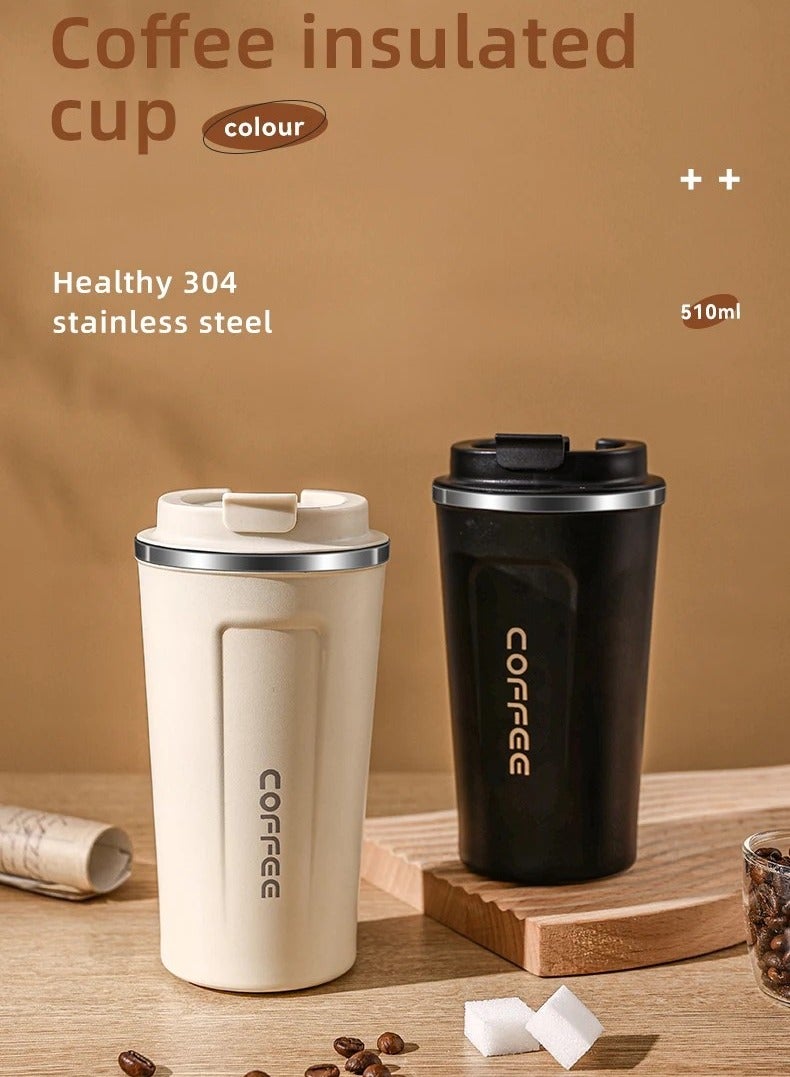 كوفي ذكي شاشة ديجيتال 510 مللي 304 الفولاذ المقاوم للصدأ فنجان القهوة كوب حراري مكتب Termal مقهى السفر معزول زجاجة - Image 5