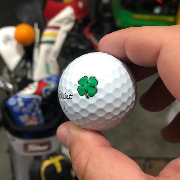 Golfdotz - Golf Ball Markers, Unique Golf Ball Stamps and Golf Ball Stickers for Marking Golf Balls, Durable Golf Ball Decals, Golf Accessories for Men and Women, Lucky Clover (32 Count) - Image 3