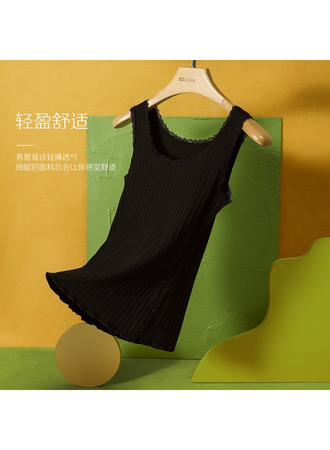 Red Bean Vertical Stripe Vest, Women'S Camisole, Breathable Wearable Lace Vest, Sports Tank Top For Women - Image 4