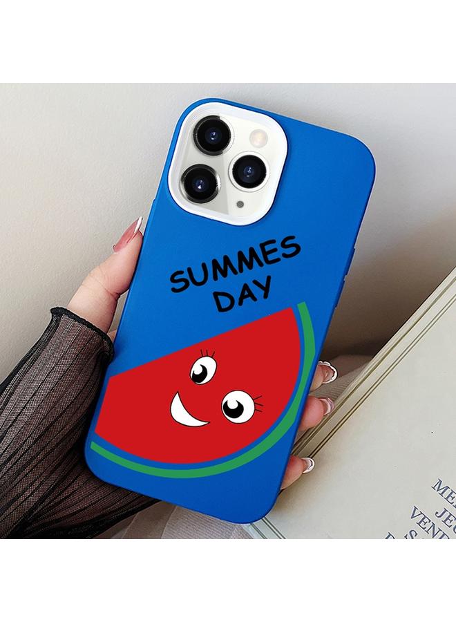 زبون جراب لهاتف iPhone 11 Pro، جراب هاتف هجين من مادة TPU بتصميم البطيخ من PC - Image 1