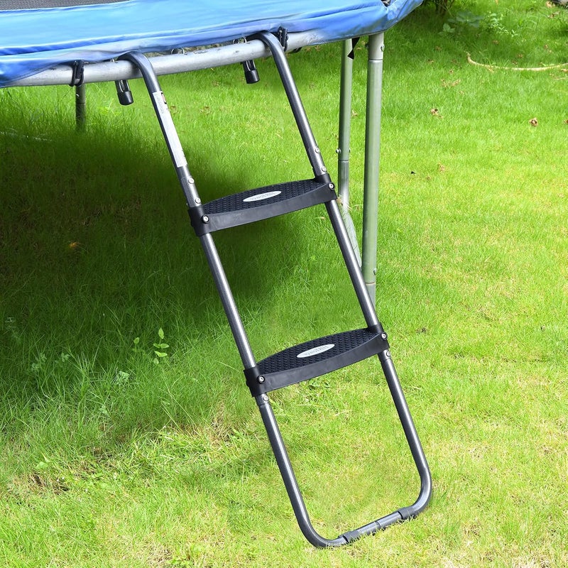 HBTower Trampoline Ladder with Horizontal and Wide Steps, Universal Hook, UV Treated Steel, 220 lbs Capacity Trampoline Accessories for Children Kids - Image 4