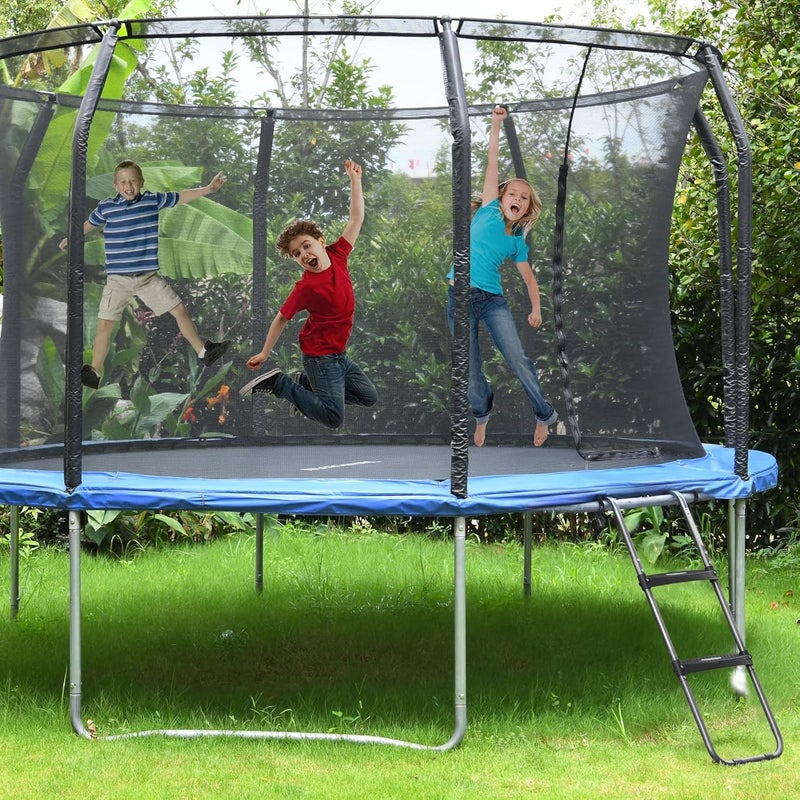 HBTower Trampoline Ladder with Horizontal and Wide Steps, Universal Hook, UV Treated Steel, 220 lbs Capacity Trampoline Accessories for Children Kids - Image 5