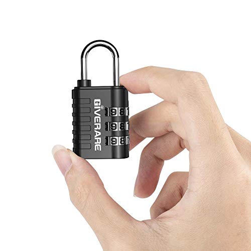 GIVERARE 8 Pack Combination Lock, 3-Digit Padlock Keyless, Resettable Luggage Locks for Backpack, Gym & School & Employee Locker, Weatherproof Travel Lock for Fence, Backyard Gate, Hasp, Case-Black - Image 4