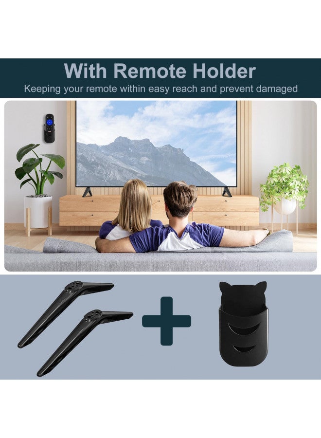 Stand for TCL TV Stand Legs 28 32 40 43 49 50 55 65 Inch for TCL TV Stand Base, for 28D2700 32S321 40S325 43S431 43S303 49S423 50S423 50S425 55S525 65S555, TV Stand for TCL Roku TV Legs, with Screws