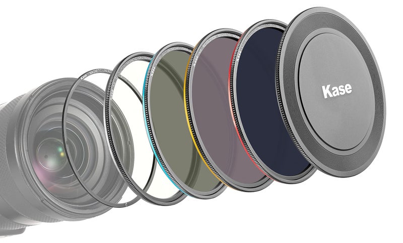 Kase Wolverine Revolution 77mm Pro ND Filter Kit Magnetic Shockproof Tempered Optical Glass w Color Coded Rings inc CPL ND8 ND64 ND1000 Lens Cap Case