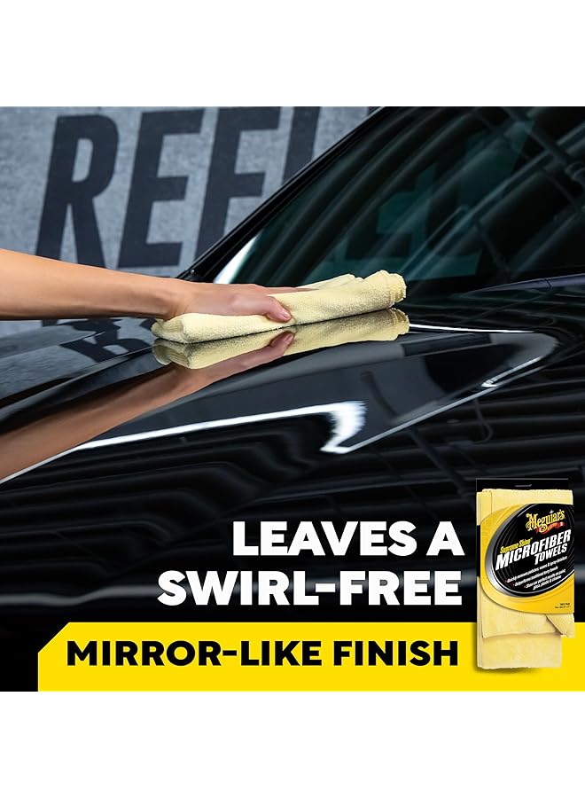 Meguiar's X2020 Supreme Shine Microfiber Towels, Pack Of 3, Yellow - Image 2