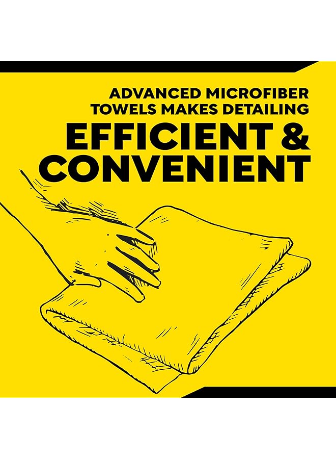 Meguiar's X2020 Supreme Shine Microfiber Towels, Pack Of 3, Yellow - Image 4