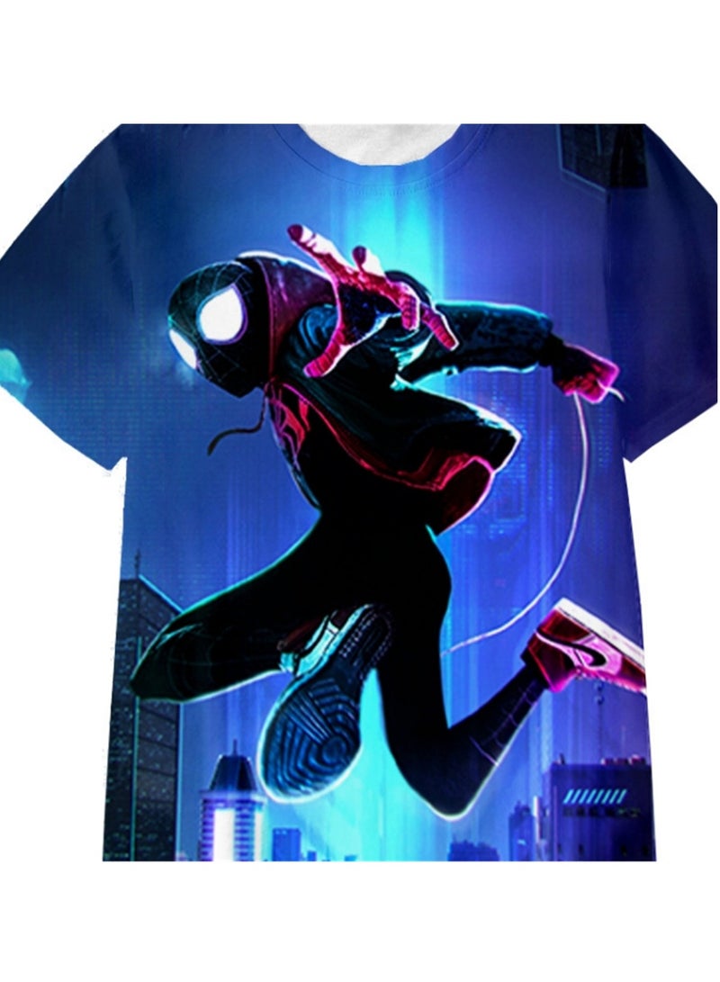 Spider-Man Across the Universe Handsome Loose Pullover T-shirt 3D digital printing personalized breathable T-shirt  - Image 2