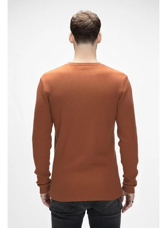Bad Bear  Moreno Cinnamon Bicycle Collar Men's Knit Sweater. for Men | Best Price UAE
