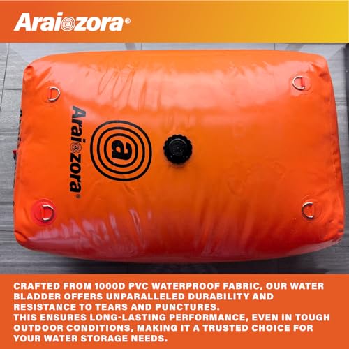 Araiozora Foldable Water Bladder Tank,100 Gal/380L Portable Large Capacity Soft Water Bag Storage Container - Image 5