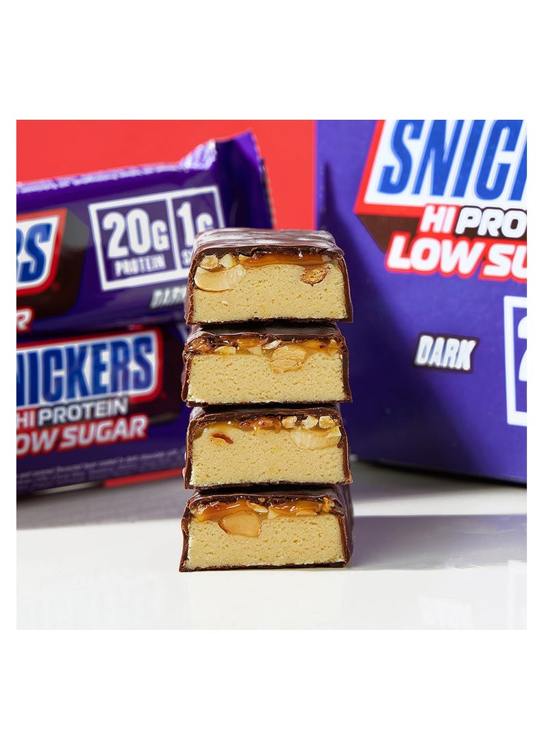 Snickers High Protein Low Sugar Bar Dark Chocolate 57g Pack of 12 - Image 4
