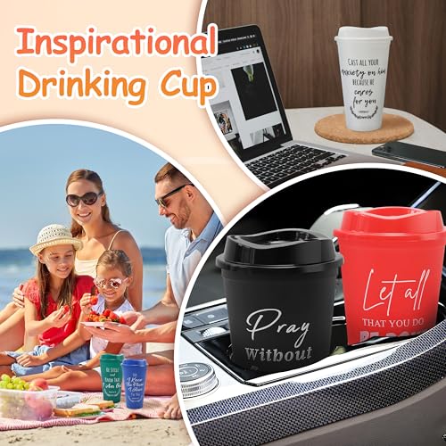 Brvcdh 20 Pack Christian Gift Bulk Reusable Christian Coffee Mugs 16 oz Colorful Bible Verse Plastic Tumblers with Lids Travel Coffee Cup for Cold Drinks Bulk Religious Gifts for Men Women (colorful) - Image 5