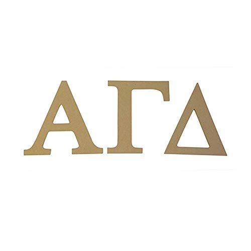 Desert Cactus Alpha Gamma Delta Wooden Letter Set 7.5'' Unfinished Wood - Image 1