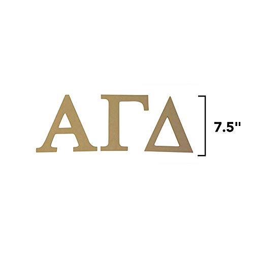 Desert Cactus Alpha Gamma Delta Wooden Letter Set 7.5'' Unfinished Wood - Image 2