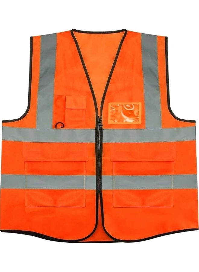 TEAKWOOD One piece of orange engineering reflective vest/safety suit/construction reflective vest/high gloss reflective vest (L) - Image 1