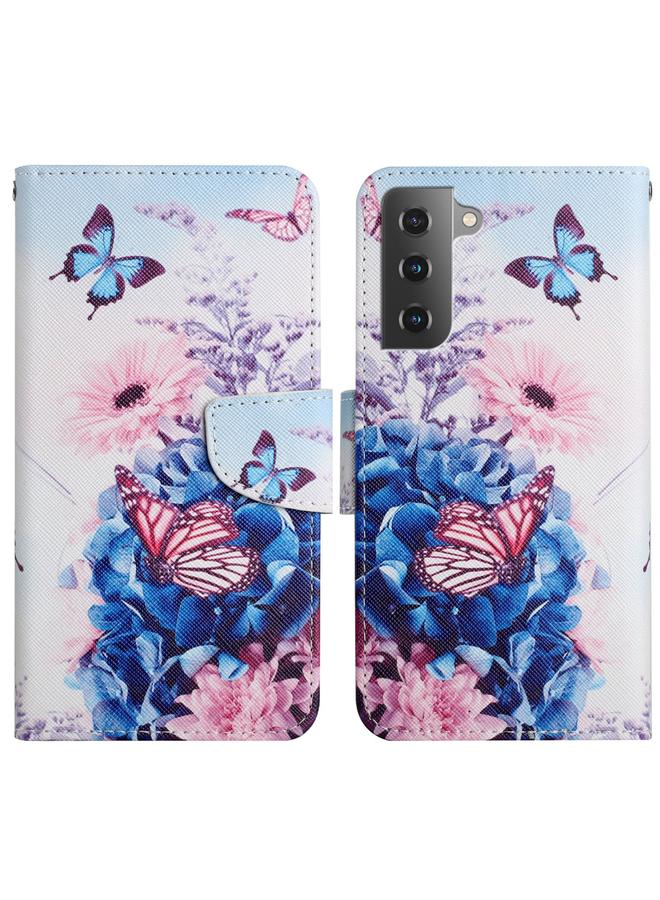 S-TOP Case For Samsung Galaxy S22 5G Painted Pattern Horizontal Flip Leather Phone Case - Image 1