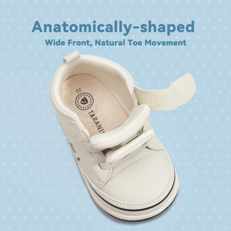 TARANIS First Walker Shoes Baby Toddler Shoes Lightweight Cushion Comfortable Non-Slip Boy Girl Sneakers A Off White18 - Image 4