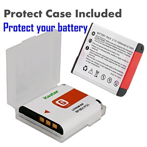 Kastar Charger and NP-BG1 Battery Replacement for Sony G Type Battery NP-FG1 and Sony Cyber-Shot DSC-N1 DSC-N2 DSC-T100 DSC-T20 DSC-T25 DSC-W100 DSC-W110 DSC-W115 DSC-W120 DSC-W125 DSC-W130 Cameras - Image 5
