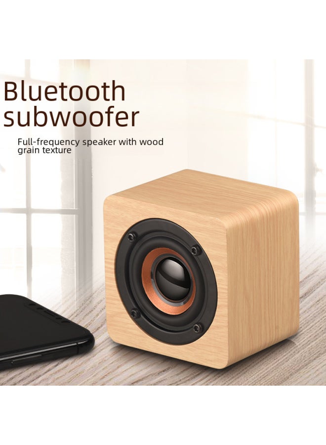 Neutral Q1 Wooden Mini Wireless Bluetooth Speaker Mobile Phone Gift Creative Small Stereo Manufacturers - Image 3