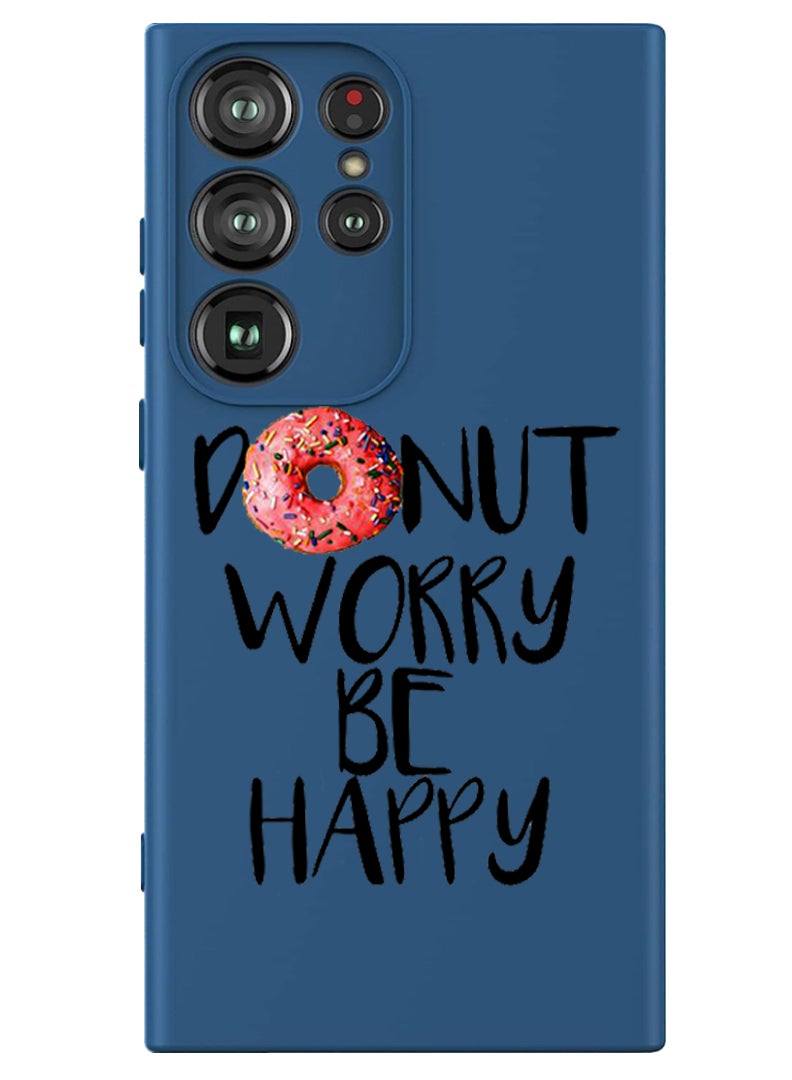 Theodor Protective Slim Fit Case Liquid Silicone Cover with Full Body Protection Anti-Scratch Shockproof Case For Samsung Galaxy S24 Ultra (Blue) - Donut worry be happy - Image 1