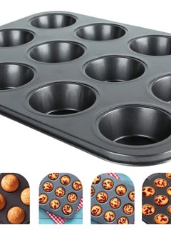 Cupcake and Muffin Non-stick Tray - Capsule Mould for Cakes, Cookies, Pies and Muffins 12 Pieces - pzsku/Z869BE1A7BAB970C05545Z/45/_/1730550629/9c3487c4-a77f-4a2a-b300-552986138aa8