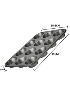 Cupcake and Muffin Non-stick Tray - Capsule Mould for Cakes, Cookies, Pies and Muffins 12 Pieces - pzsku/Z869BE1A7BAB970C05545Z/45/_/1730550677/17edd4bb-2b76-4d93-be83-641e77ea096a