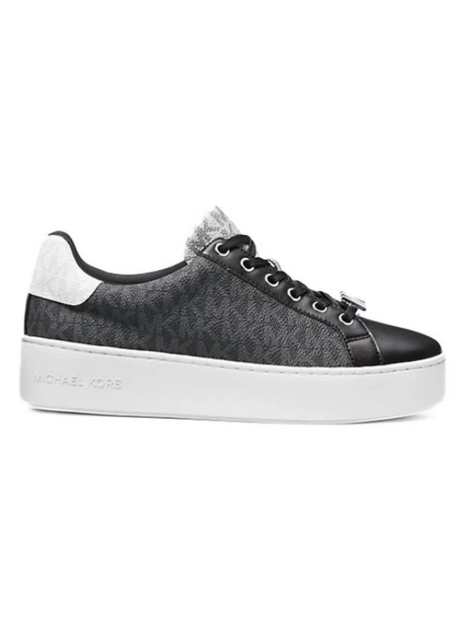 Michael Kors Women’s Monogram Logo Trainer – Grey, Size 7 - Image 1