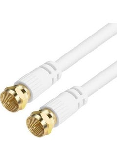 PrimeX Plus Px-Tv2 2 Meters Rg6 Full HD TV Satellite Cable, Gold Tip Antenna Cable, Dvb-T, Dvb-C, Dvb-S, Dvb-S2 White 