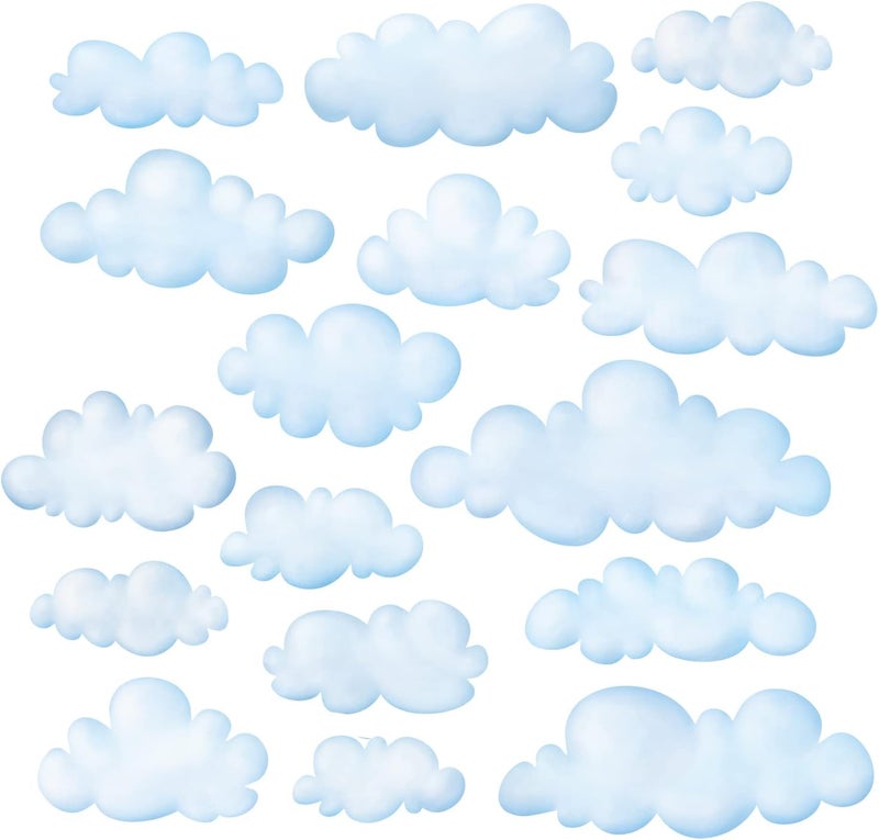 DECOWALL DS-8030 Clouds Kids Wall Stickers Wall Decals Peel and Stick Removable Wall Stickers for Kids Nursery Bedroom Living Room (Small) - Image 1