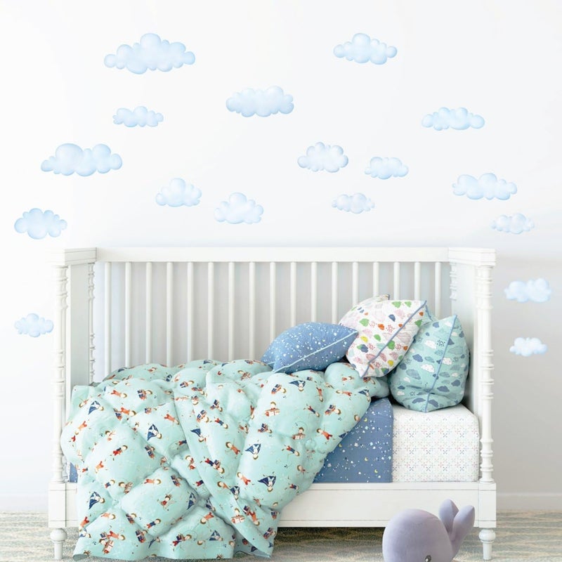 DECOWALL DS-8030 Clouds Kids Wall Stickers Wall Decals Peel and Stick Removable Wall Stickers for Kids Nursery Bedroom Living Room (Small) - Image 2