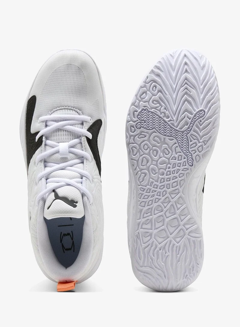 Puma PUMA White-PUMA Black-Melon Glow Court Pro 3 for Men | Best Price UAE