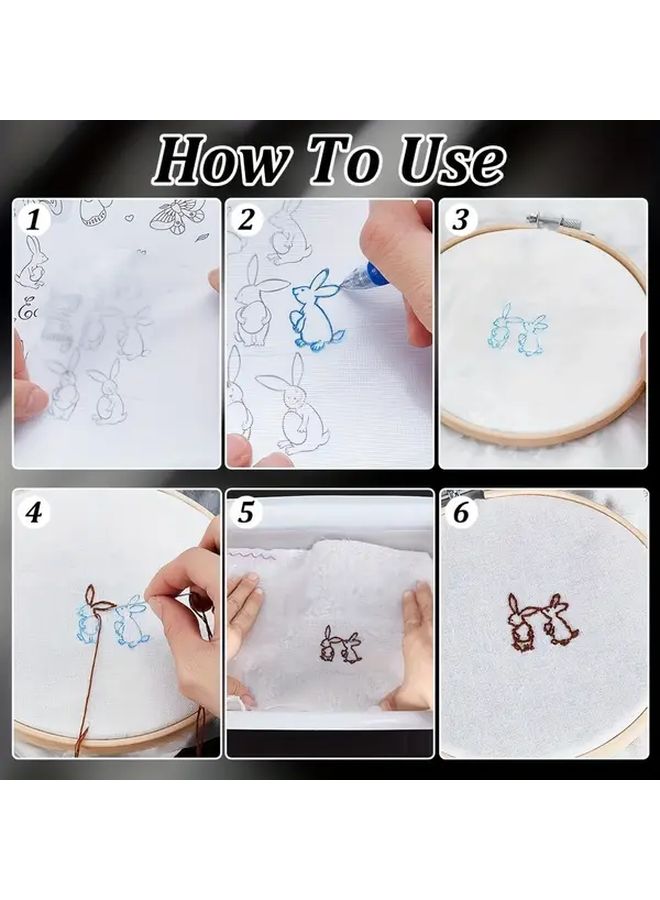 4Pcs Water Soluble Wash Away Embroidery Stabilizer Transparent Film For Applique Patchwork - Image 4