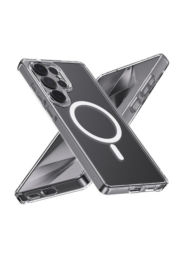 جراب هاتف Samsung Galaxy S25 Ultra مغناطيسي شفاف مضاد للاصفرار ومضاد للصدمات - Image 2