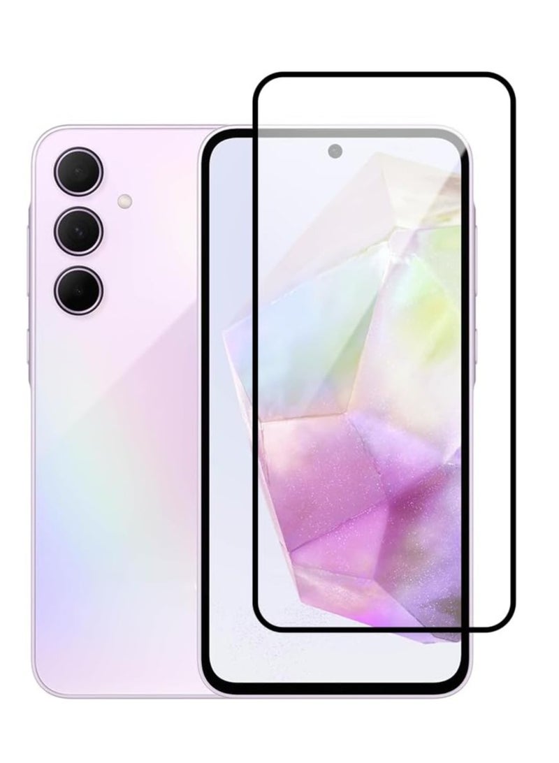 BORTONY Samsung Galaxy A35 Screen Protector 9D Tempered Glass Film Bubble Free Full Coverage Anti Scratch And Touch Sensitive For Samsung Galaxy A35 - Image 1