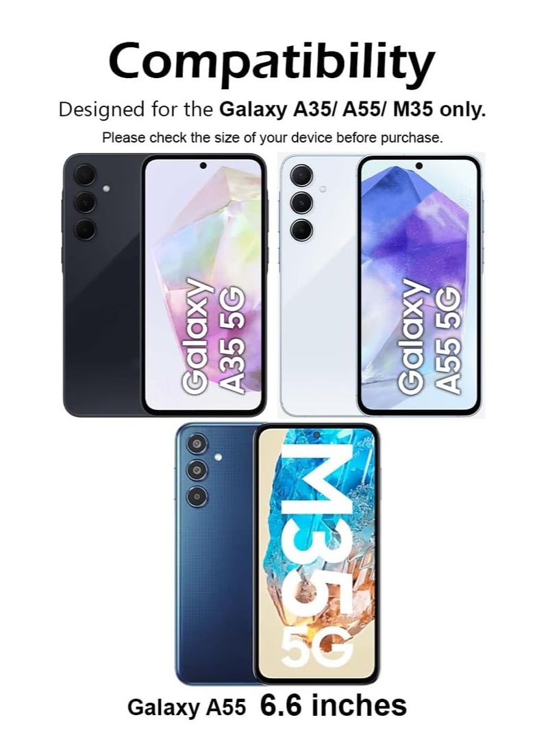 BORTONY Samsung Galaxy A35 Screen Protector 9D Tempered Glass Film Bubble Free Full Coverage Anti Scratch And Touch Sensitive For Samsung Galaxy A35 - Image 2