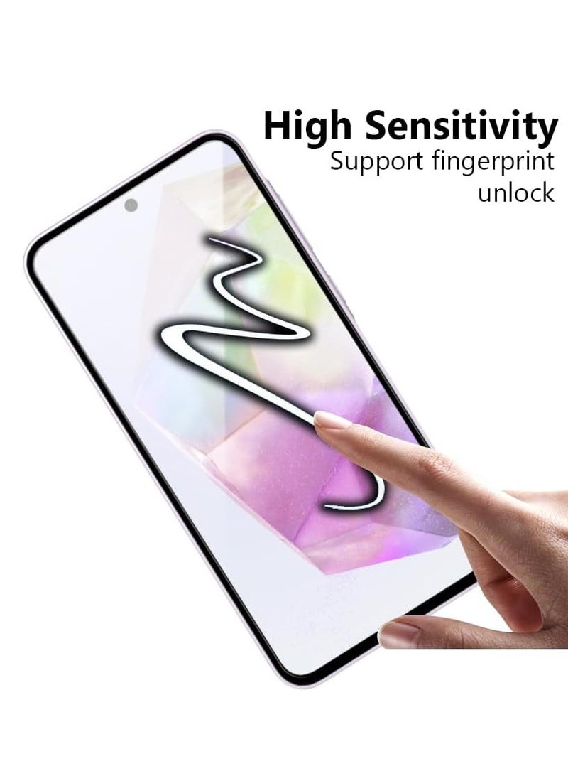 BORTONY Samsung Galaxy A35 Screen Protector 9D Tempered Glass Film Bubble Free Full Coverage Anti Scratch And Touch Sensitive For Samsung Galaxy A35 - Image 4