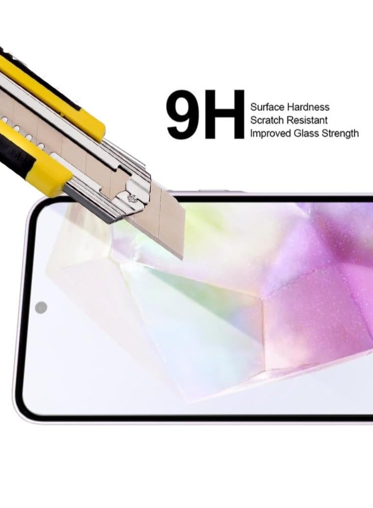 BORTONY Samsung Galaxy A35 Screen Protector 9D Tempered Glass Film Bubble Free Full Coverage Anti Scratch And Touch Sensitive For Samsung Galaxy A35 - Image 5