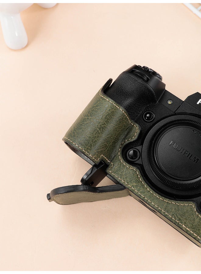 Fuji XH2 Camera Case Leather Case XT5 XS10 Xh2xh2 XS20 Base Camera Case Protective Bag-Color:XH2 XH2  Black + Shoulder Strap - Image 4