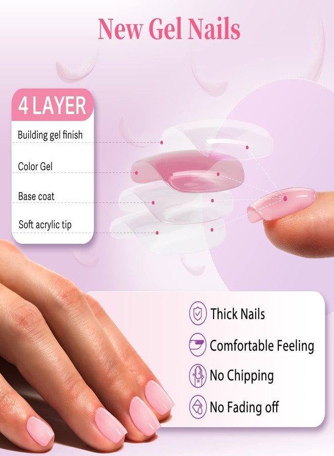 KXAMELIE Short French Press on Nails With Design,KXAMELIE Hot Pink Square Shape Colorful Swirls French Tips Fake Nails,Glossy Gel Nails Press on,Full Cover Reusable Glue on Nails for Women Girls in 24 PCS - Image 4