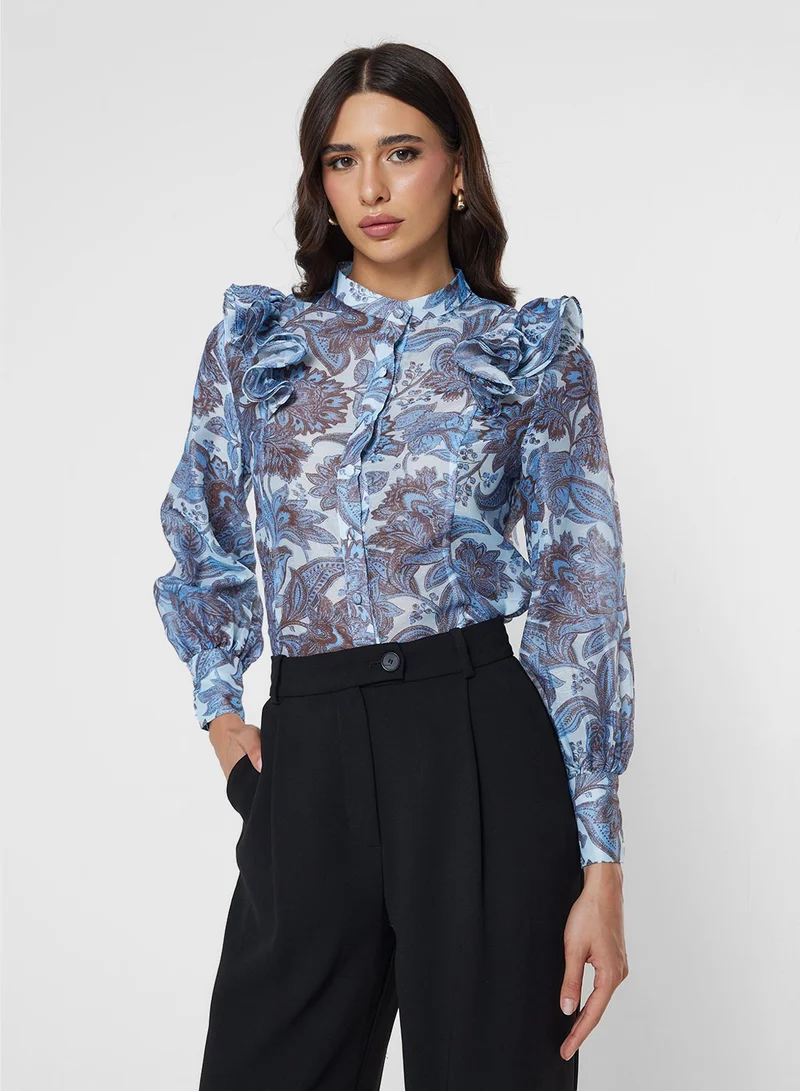 ايلا قميص بطبعة زهور