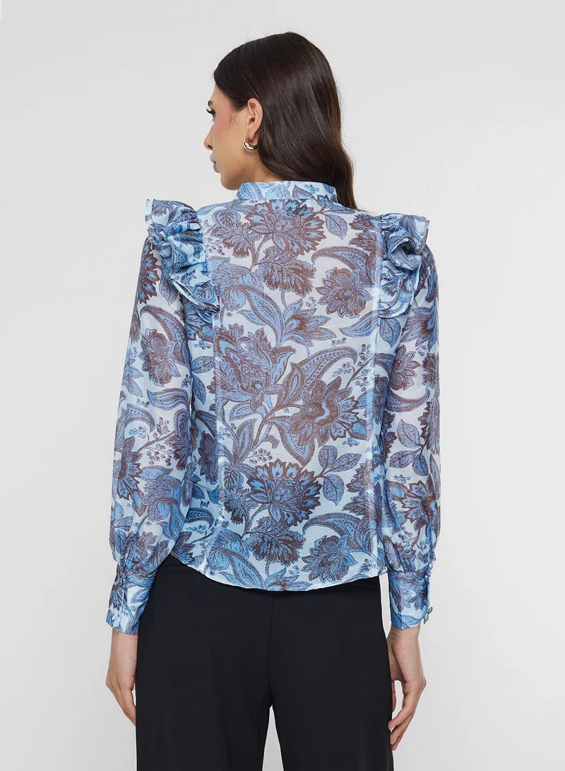 ايلا قميص بطبعة زهور