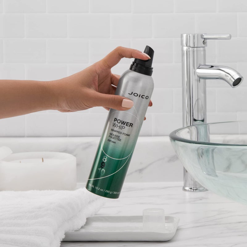 Joico Power Whip Whipped Foam | For Most Hair Types | Add Volume & Body | Thermal Heat, Humidity, & Pollution Protection | Boost Shine | Control Frizz & Flyaways | Silicone & Paraben Free | 10.2 Fl Oz - Image 4