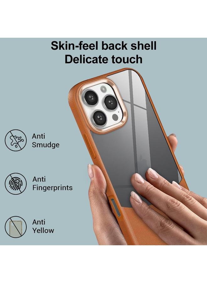 S-TOP Case For iPhone 15 Litchi Texture TPU Hybrid Acrylic Phone Case - Image 4